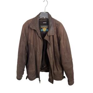 Vtg Wilsons Adventure Bound Leather Jacket Wool Blend Lining Size XLT Thinsulate